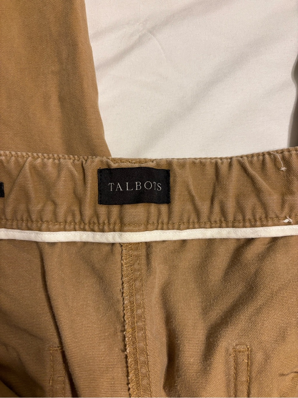 Talbots Slim Cargo Pants Womens 14 Tan Utility Cropped Ankle Pants Lyocell Blend - Picture 2 of 10